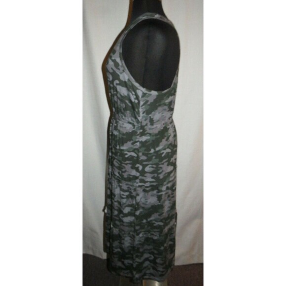 Terra & Sky Camouflage Print Sleeveless Tiered Midi Dress Plus Size 3X - Picture 7 of 8